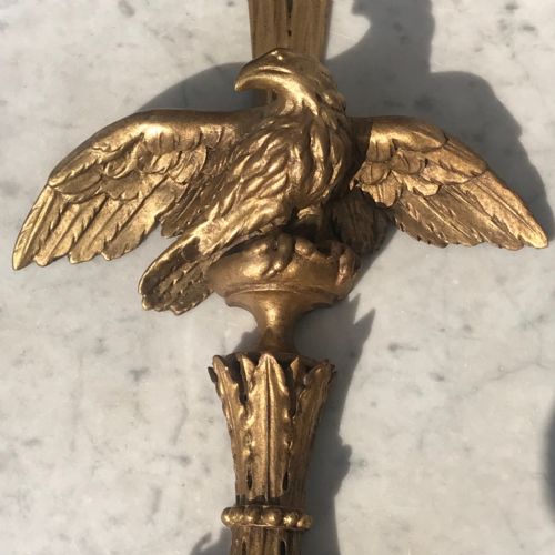 PAIR OF EARLY 20TH CENTURY GILTWOOD WALL SCONCES - ADDITIONAL PHOTO 3