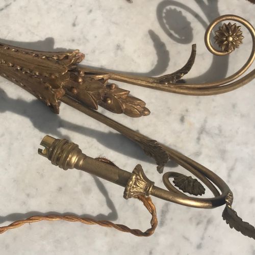 PAIR OF EARLY 20TH CENTURY GILTWOOD WALL SCONCES - ADDITIONAL PHOTO 5