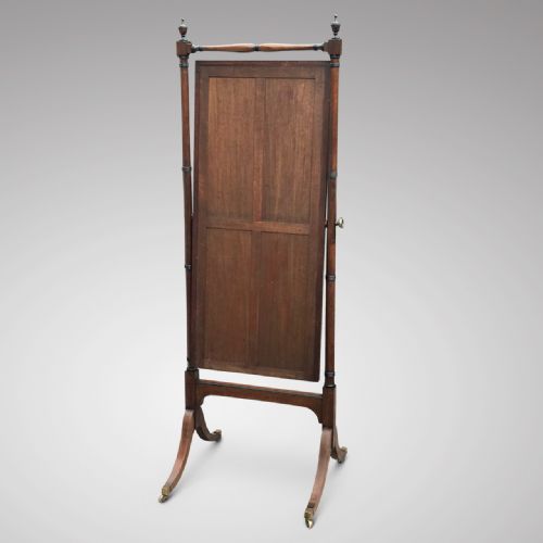fig 1. Edwardian Mahogany Cheval Mirror