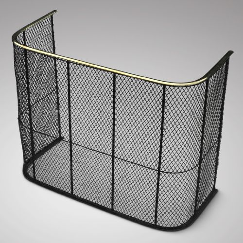 Victorian Nursery Fire Guard with Brass Top Rail
