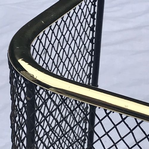 VICTORIAN FIRE GUARD WITH BRASS TOP RAIL - ADDITIONAL PHOTO 2