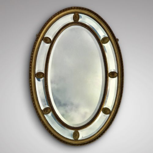 19th Century Oval Gilt Mirror