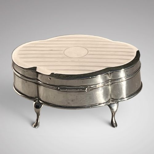 ANTIQUE SILVER JEWELLERY BOX BY DEAKIN FRANCIS - ADDITIONAL PHOTO 1