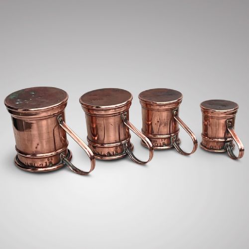 SET OF 4 VICTORIAN COPPER TANKARD MEASURES - ADDITIONAL PHOTO 1