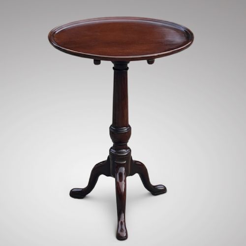 19TH CENTURY MAHOGANY DISH TOP LAMP TABLE