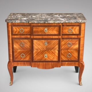 Antique French Kingwood Commode with Marble Top