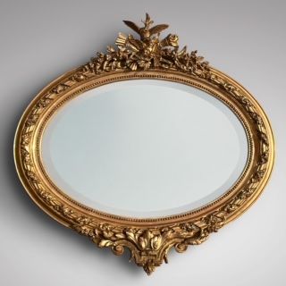 19th Century French Oval Gilt Mirror