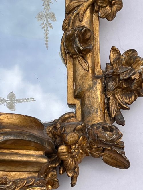 19TH CENTURY GILT FRAMED CHERUB BRACKET MIRROR - ADDITIONAL PHOTO 6