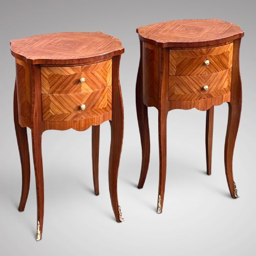 Pair of French Kingwood Bedside Tables