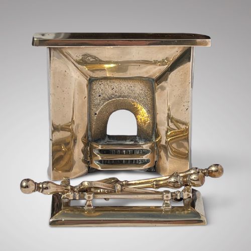 Victorian Brass Salesman Sample Miniature Fireplace