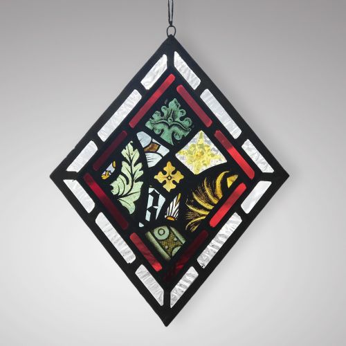 Antique Stained Glass Panel