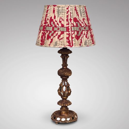19th Century Italian Baroque Style Mirrored Table Lamp