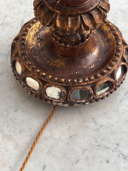 fig 1. 19th Century Italian Baroque Style Mirrored Table Lamp