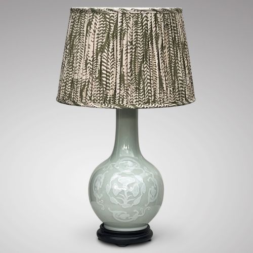 Chinese Celadon Table Lamp