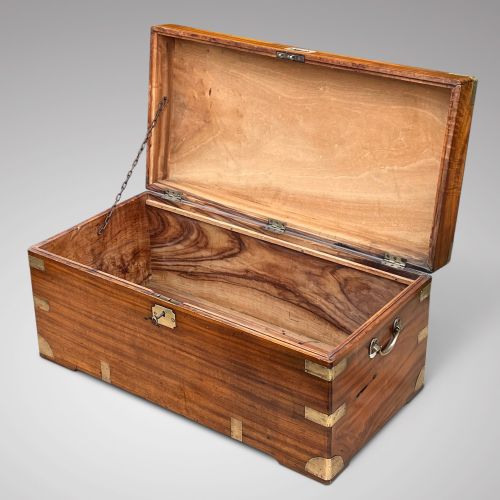 fig 1. 19th Century Camphor Wood Campaign Chest/trunk