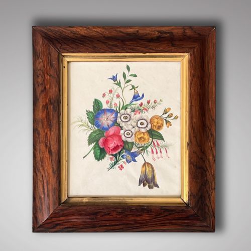 Victorian Watercolour in Rosewood Frame