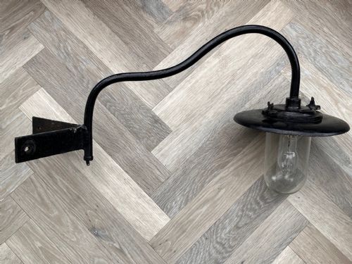 an unusual antique iron outdoor corner lamp - CATEGORY: ANTIQUE LIGHTING - DATED 1920