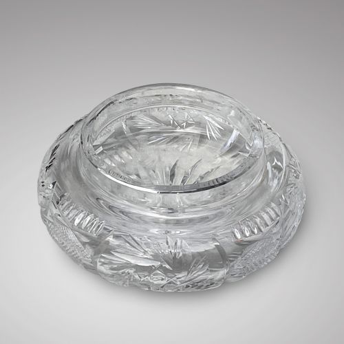 fig 1. ART DECO SILVER AND GUILLOCHE ENAMEL DRESSING TABLE POWDER BOWL