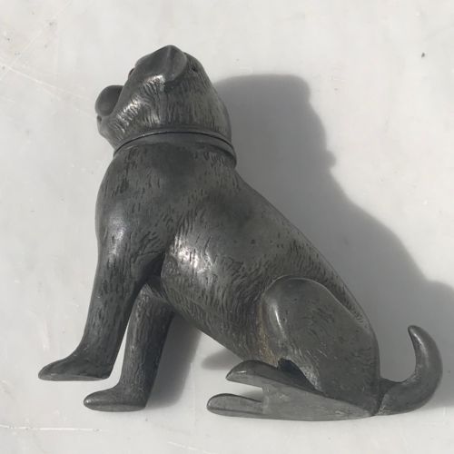19TH CENTURY NOVELTY PEWTER DOG PEPPERETTE - ADDITIONAL PHOTO 1