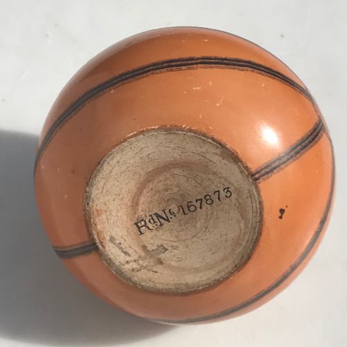 19TH CENTURY STONEWARE RUGBY BALL INKWELL - ADDITIONAL PHOTO 2