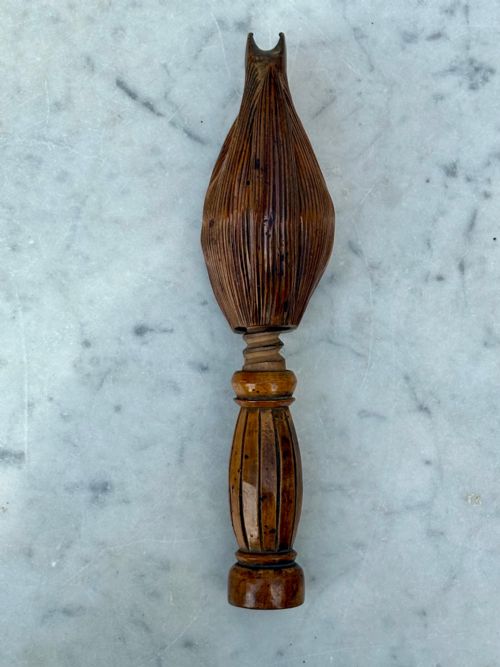 ANTIQUE FRUITWOOD SQUIRREL NUTCRACKER - ADDITIONAL PHOTO 3