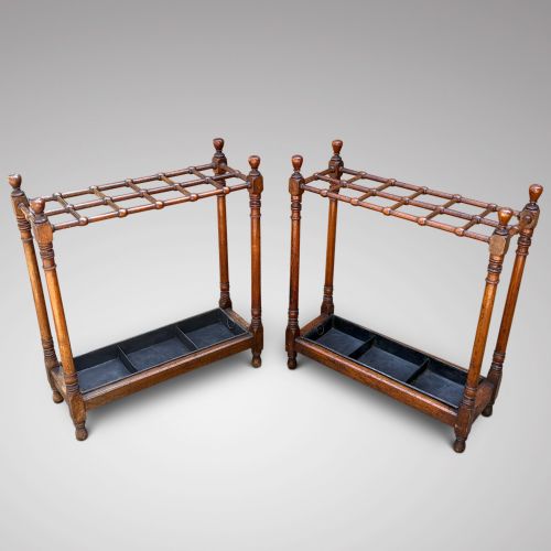 PAIR OF EDWARDIAN HALL STICK STANDS - ADDITIONAL PHOTO 1