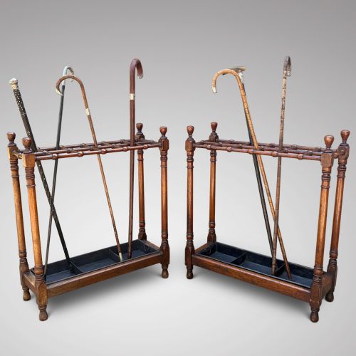 PAIR OF EDWARDIAN HALL STICK STANDS - ADDITIONAL PHOTO 2
