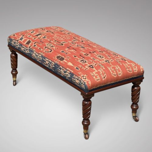 fig 1. Victorian Kilim Covered Foot Stool