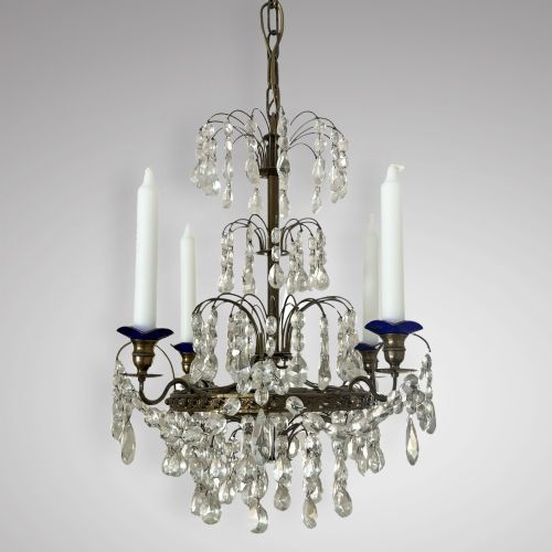 ANTIQUE SWEDISH CRYSTAL CHANDELIER