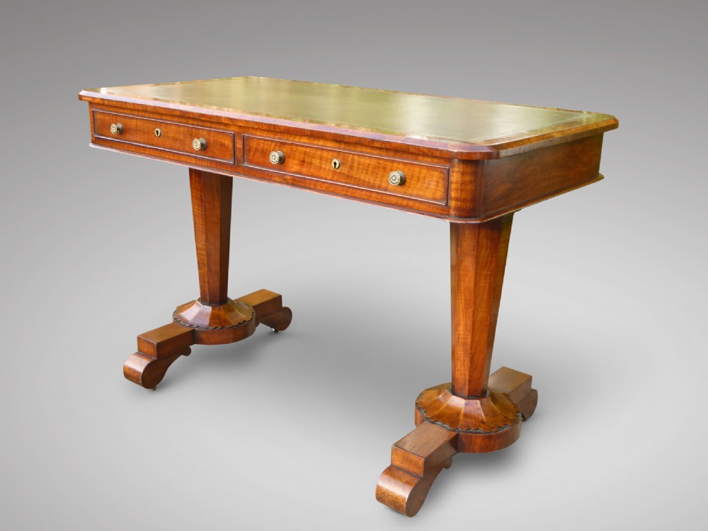 19th Century Walnut Library Table 
