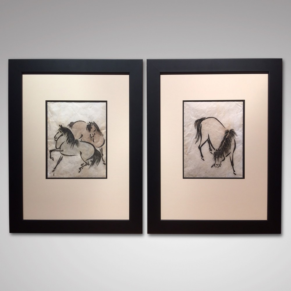Pair of 18th Century Ooka Shumboku Prints