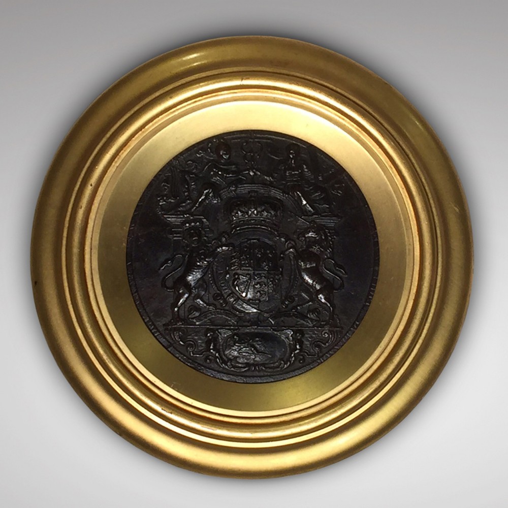19th Century Plaque with Royal Coat of Arms