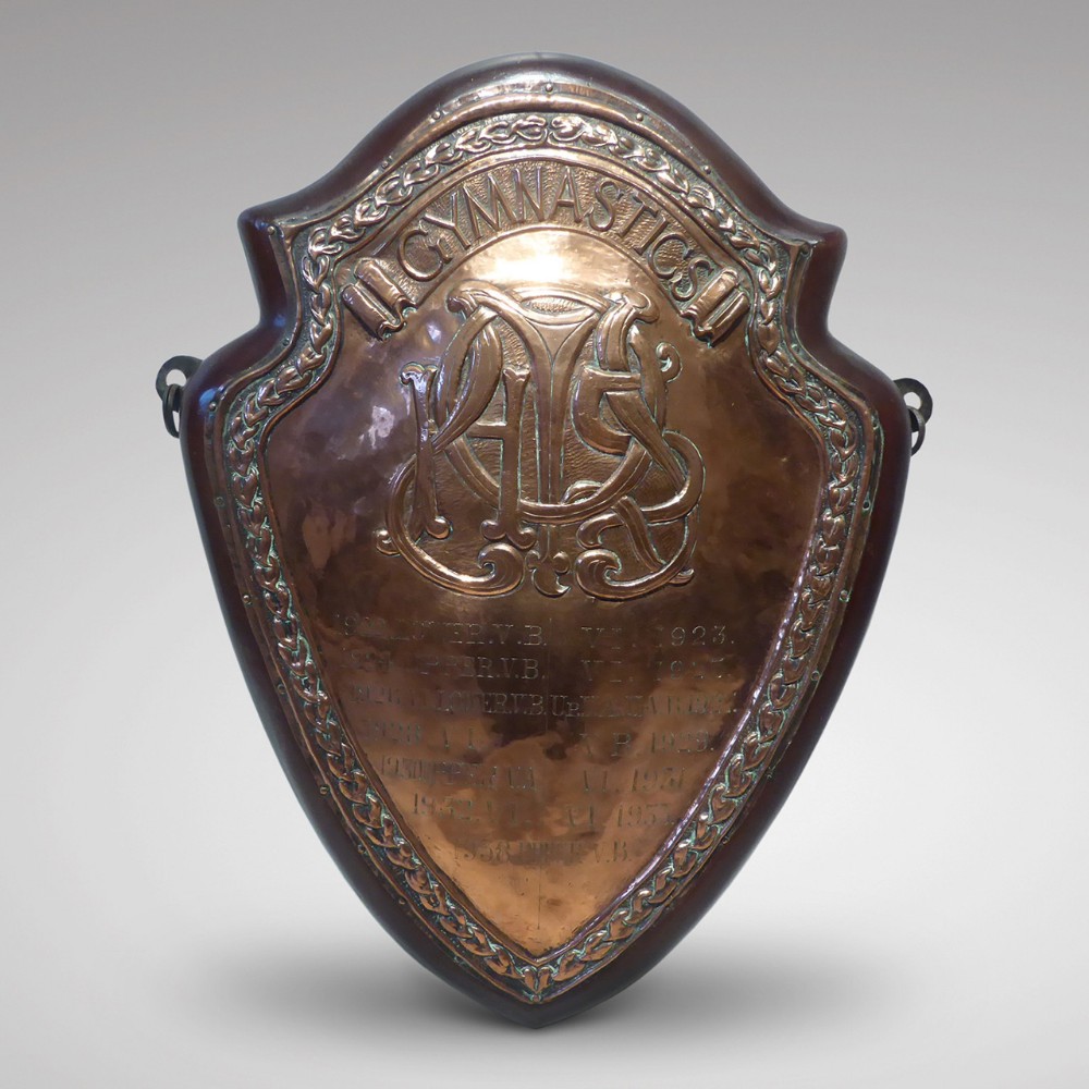 Early 20th Century Copper Sports Shield