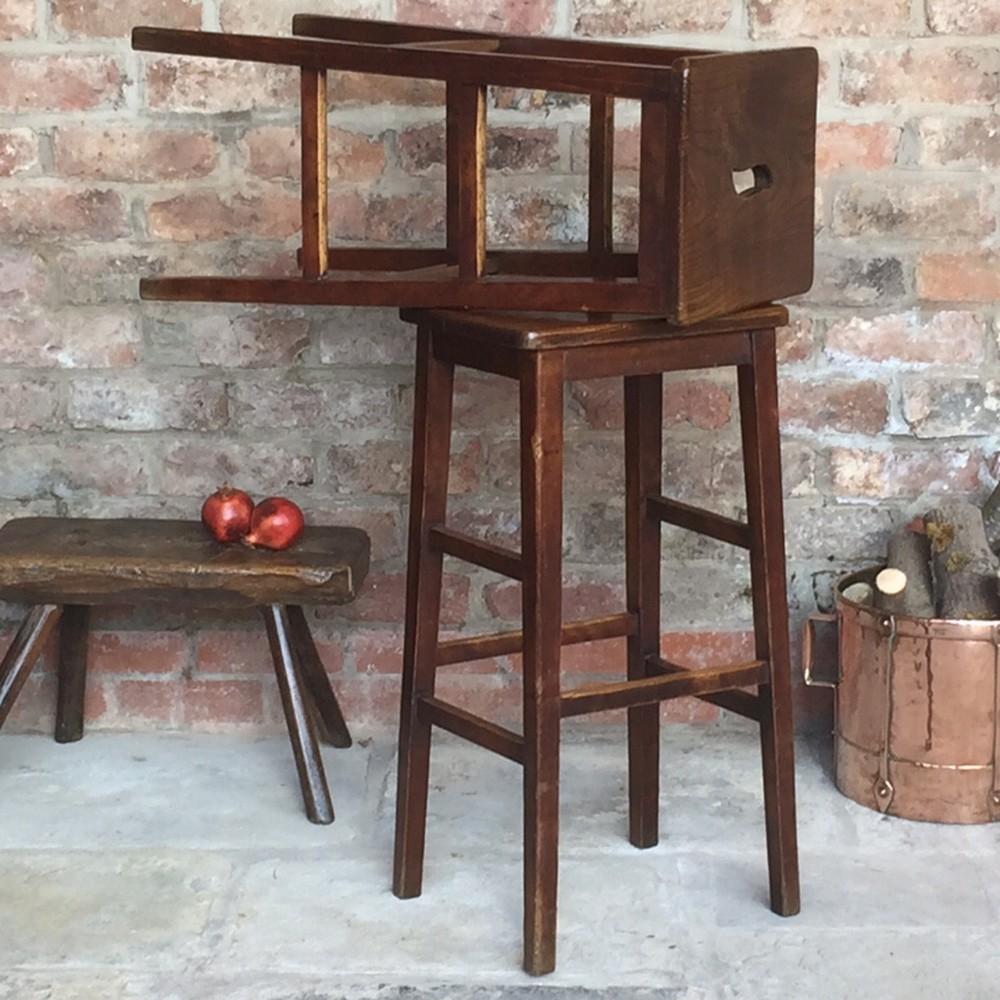 A matched pair of Elm Stools