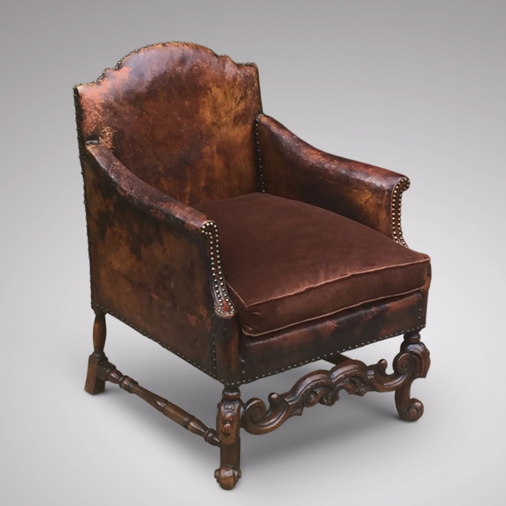 Early 20th Century Leather Chair