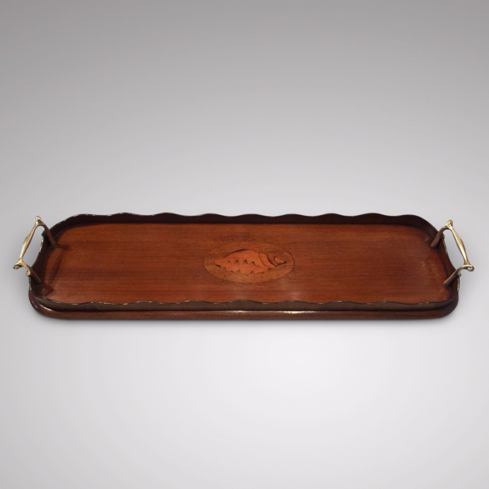 Edwardian Mahogany Drinks Tray