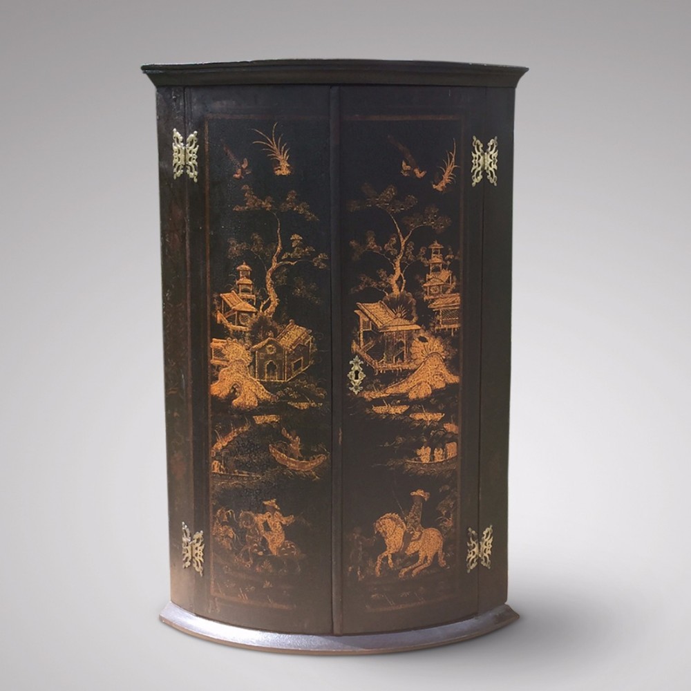 19th Century Chinoiserie Corner Cupboard