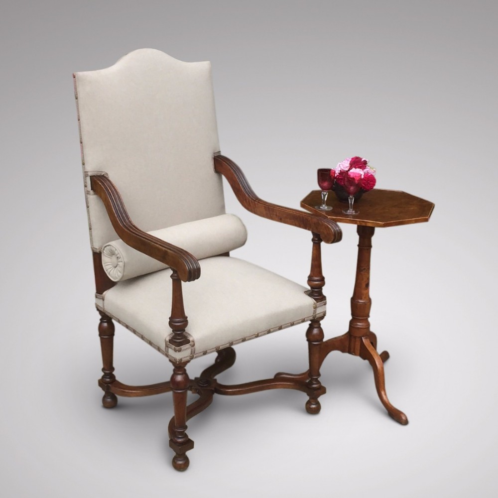 19th Century High Back Open Armchair