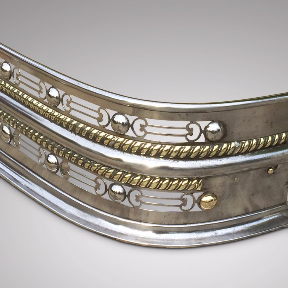 Georgian Steel and Brass Fender