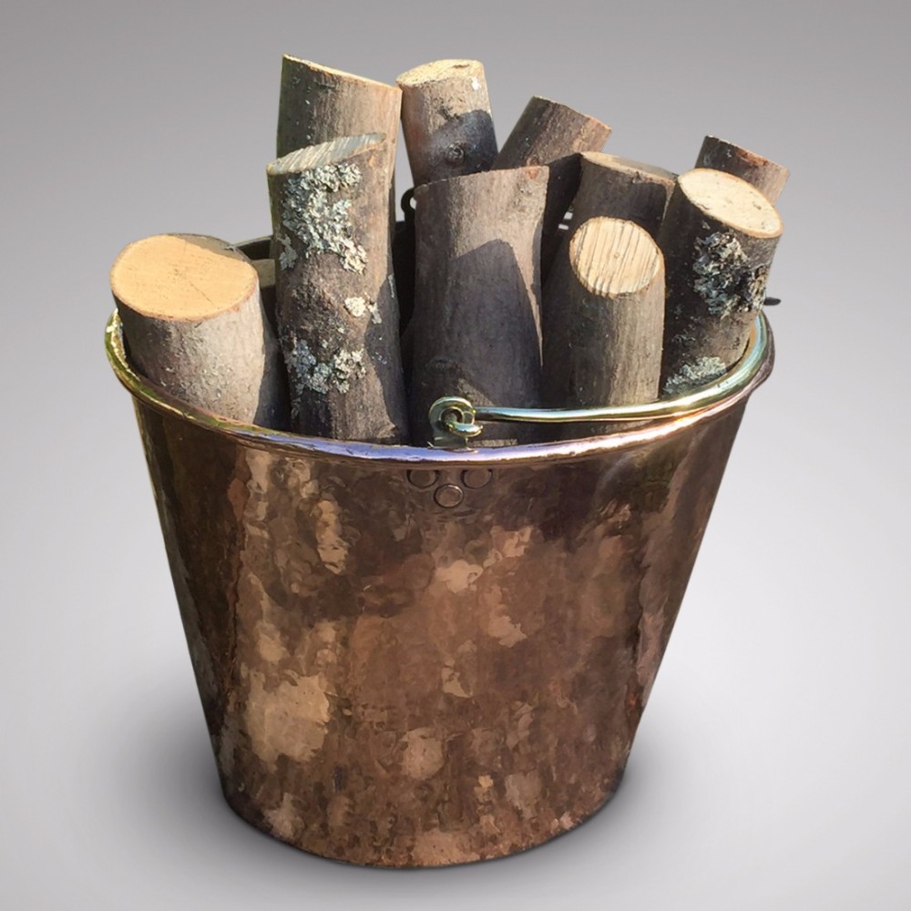 Georgian Oval Copper Peat Bucket