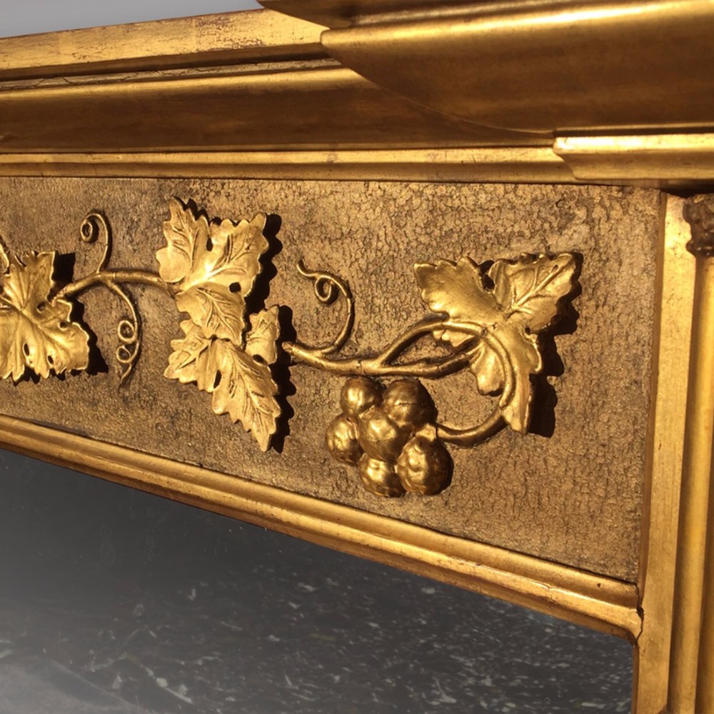 Spectacular Regency Giltwood Overmantle Mirror