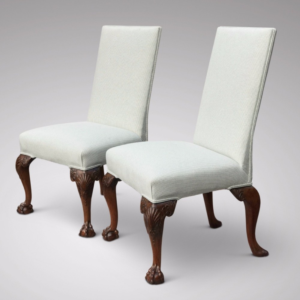 Superb Pair of George II Style Side Chairs