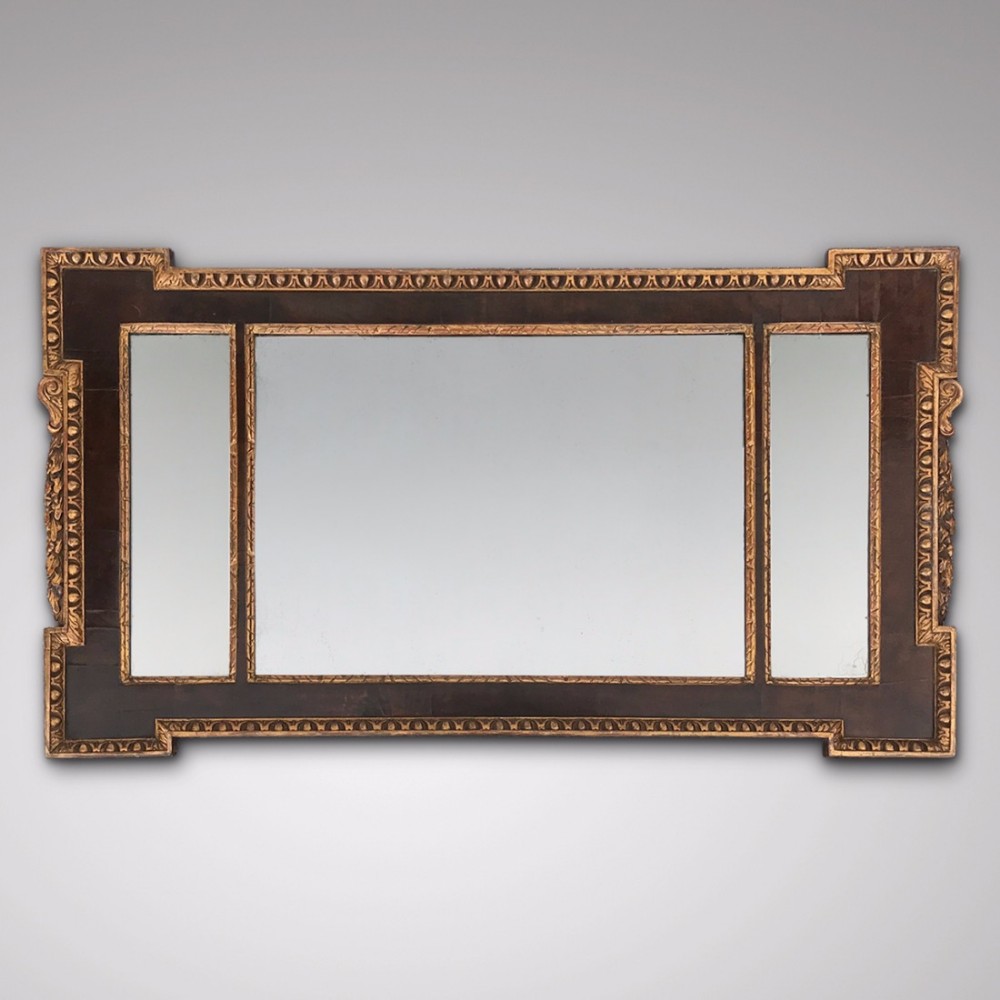 18th Century Mahogany & Giltwood Mirror in the style of William Kent