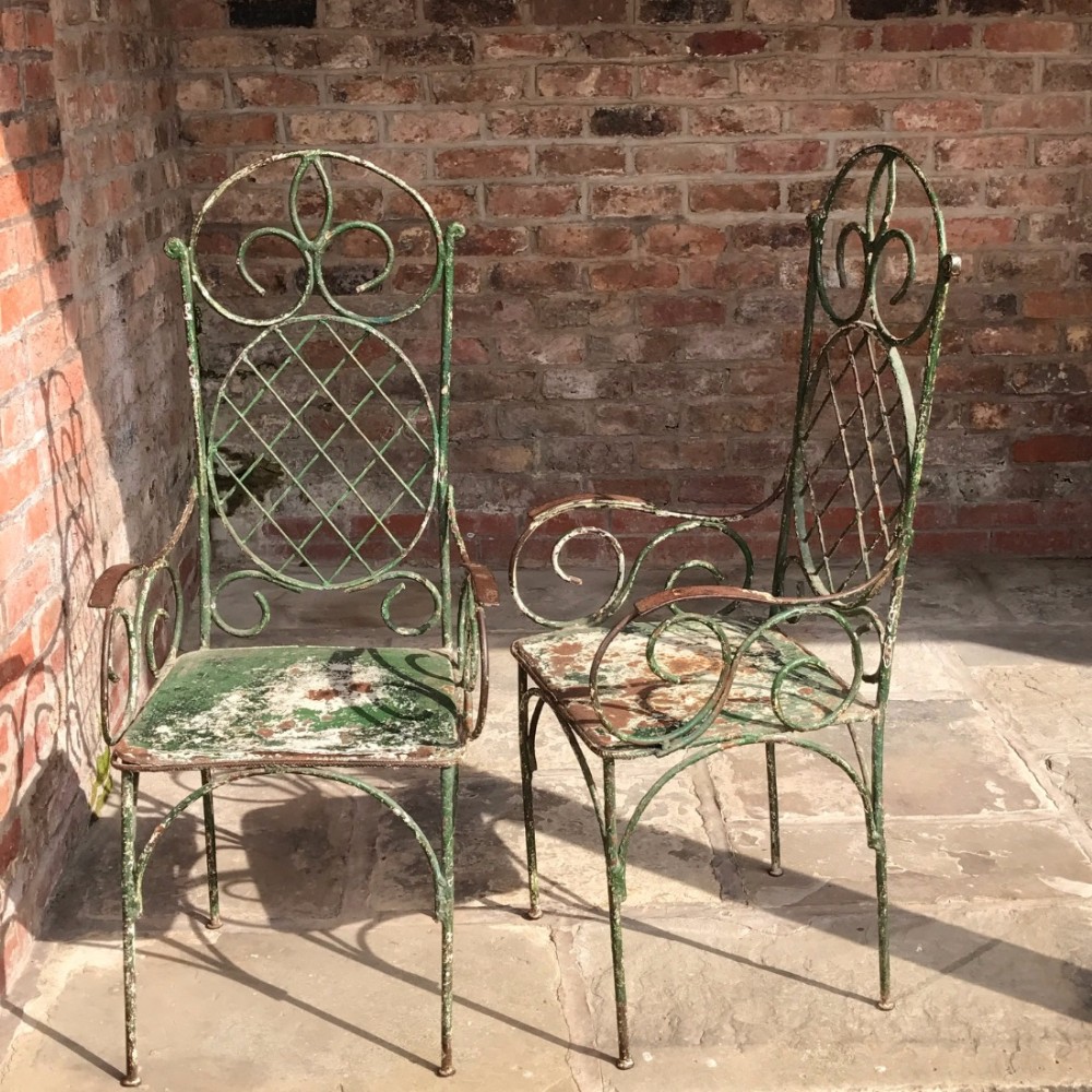 Pair of French 19th Century Garden Chairs