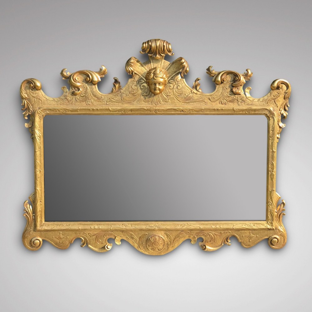 George II Carved Giltwood Mirror