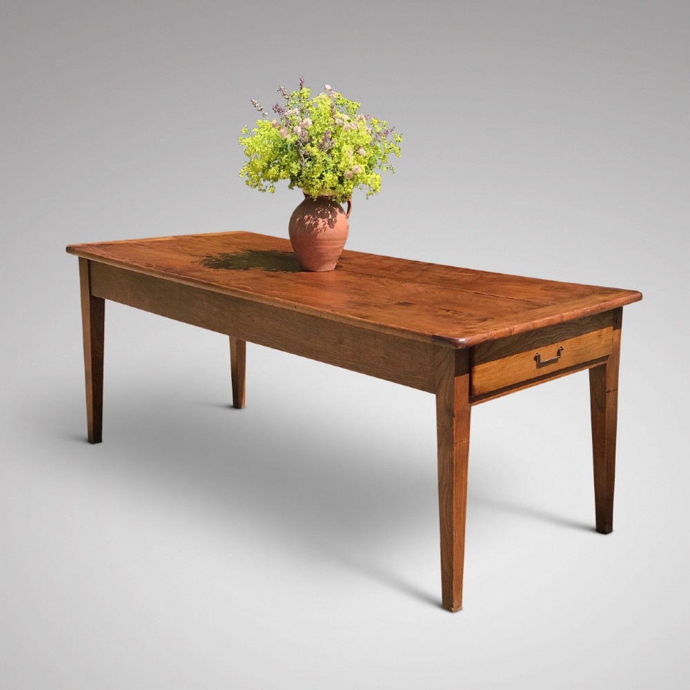 19th Century French Elm Dining Table