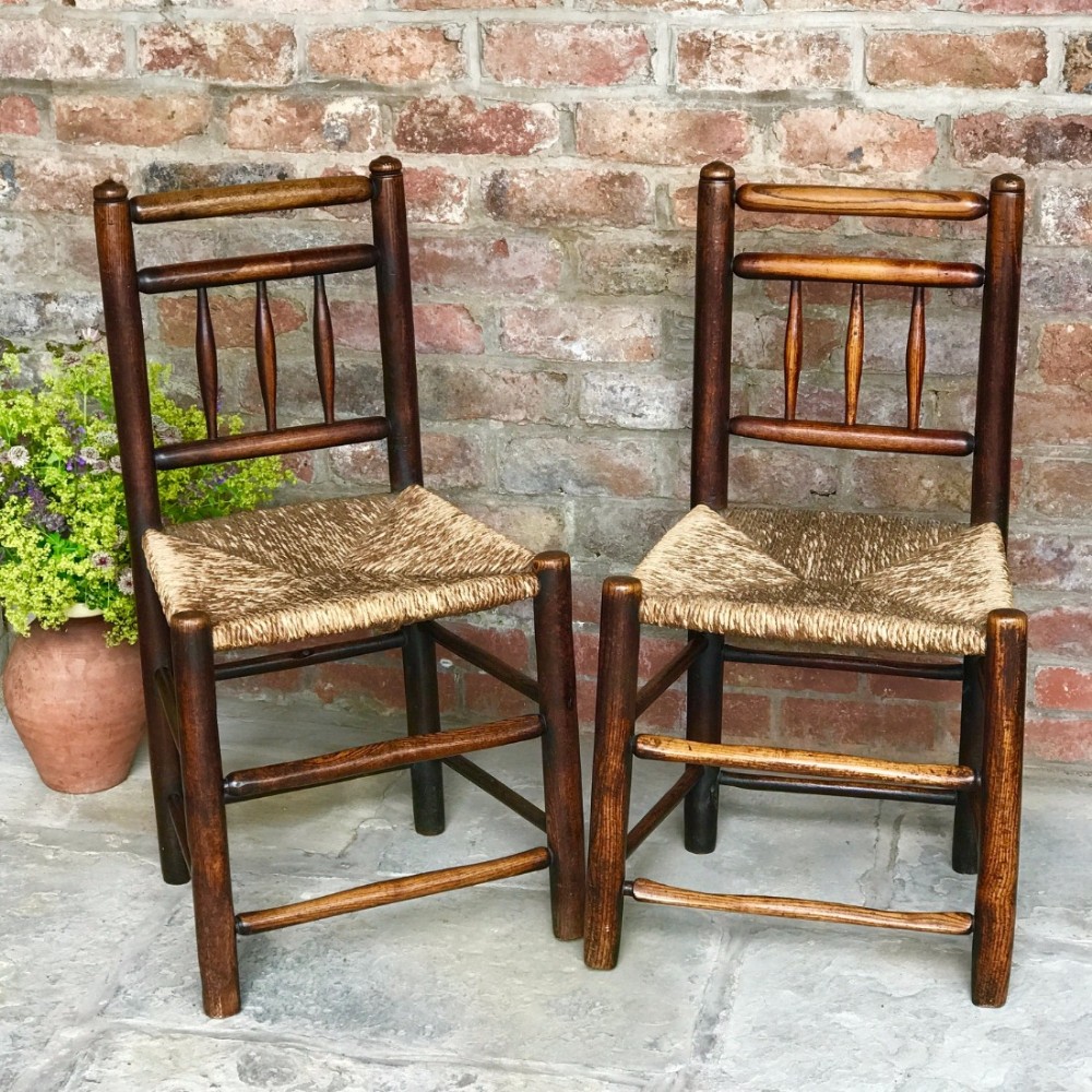 A wonderful pair of English 18th Century Country Chairs