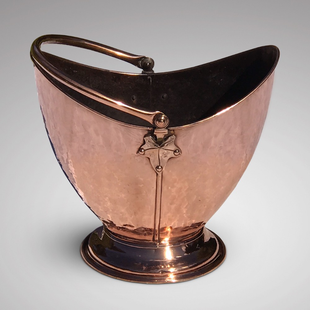 A Superb William IV Copper Coal Scuttle