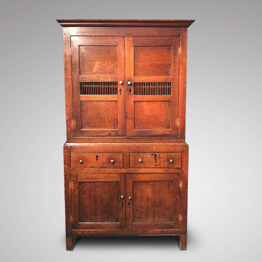 Early 19th Century Welsh Oak Bread & Cheese Cupboard