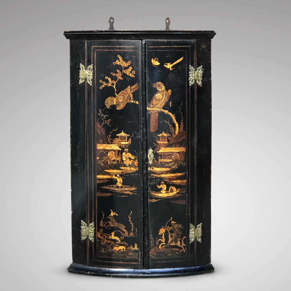 Early 18th Century Chinoiserie Corner Cupboard
